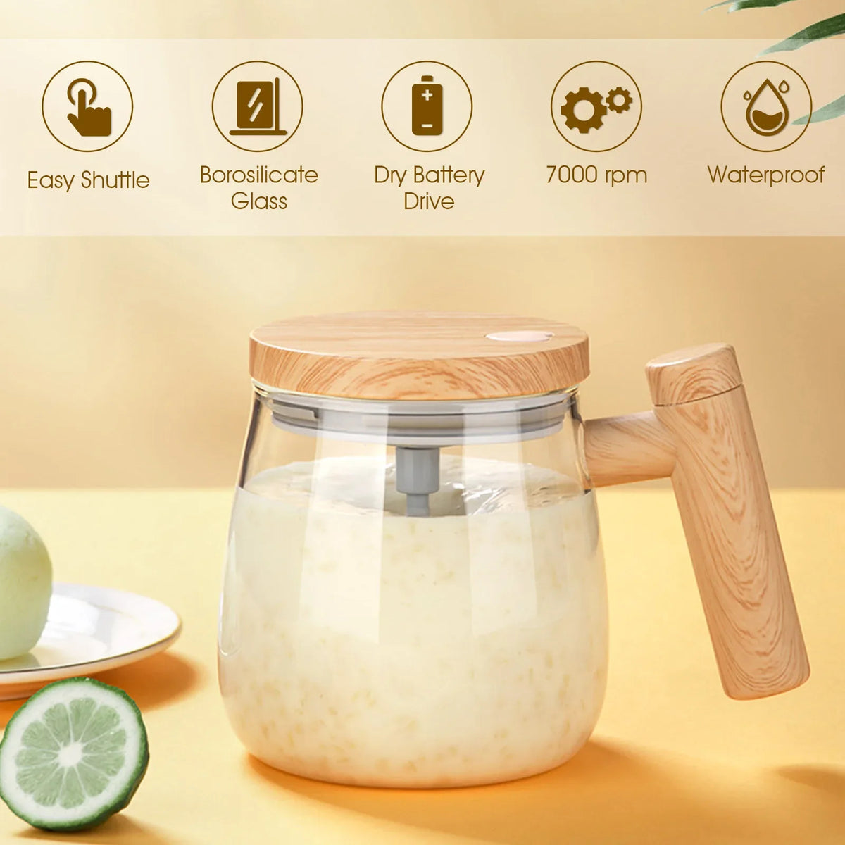 Electric Stirring Mug Self Mixing Glass
