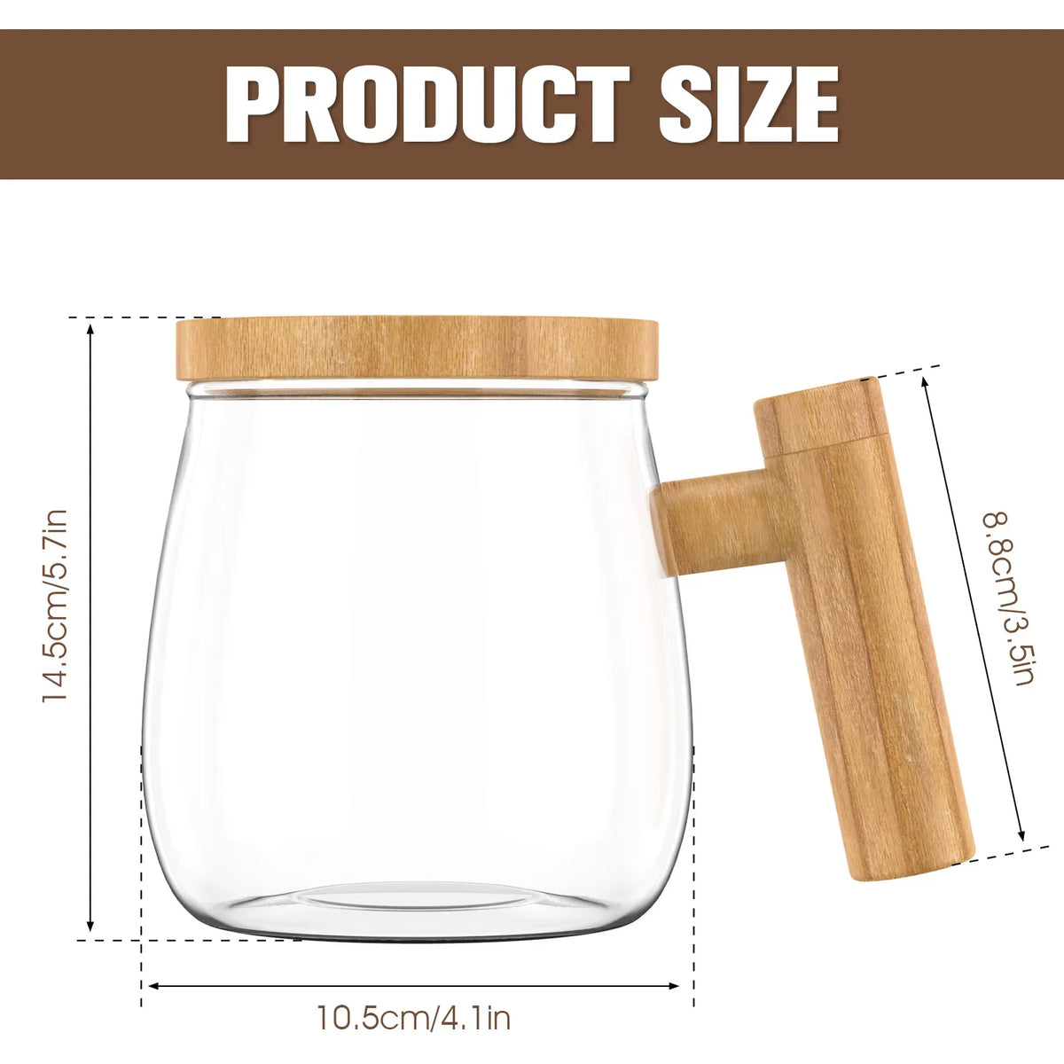 Electric Stirring Mug Self Mixing Glass